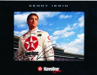 Autographed Kenny Irwin NASCAR 1999 Texaco Havoline Racing Color 8-½” x 11” Handout