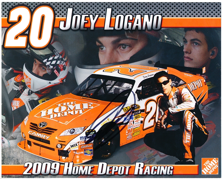 Autographed Joey Logano 2009 Sprint Cup #20 Home Depot Car Color 8” x 10” Handout