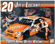 Autographed Joey Logano 2009 Sprint Cup #20 Home Depot Car Color 8” x 10” Handout