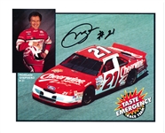 Autographed Morgan Shepherd Busch Series #21 Cheerwine Car Color 8” x 10” Handout