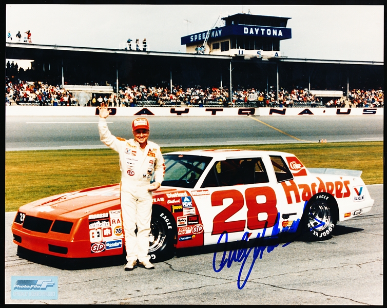 Autographed Cale Yarborough NASCAR #28 Hardee’s Car Color 8” x 10” Photo