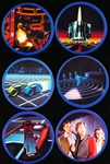 1982 “Tron” French Peanut Butter Lid Disc Set of 6