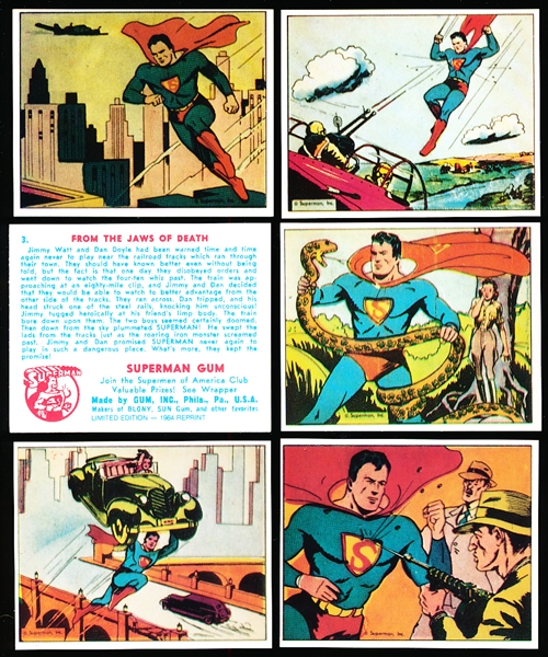 1984 Reprinted 1941 Bowman “Superman” Complete Set of 72 Cards