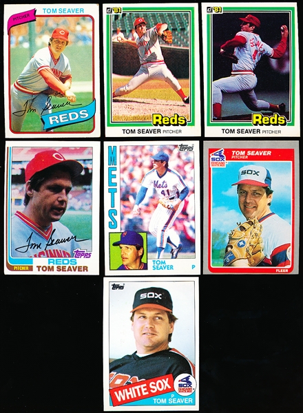 1980-’85 Tom Seaver Cards- 42 Asst.