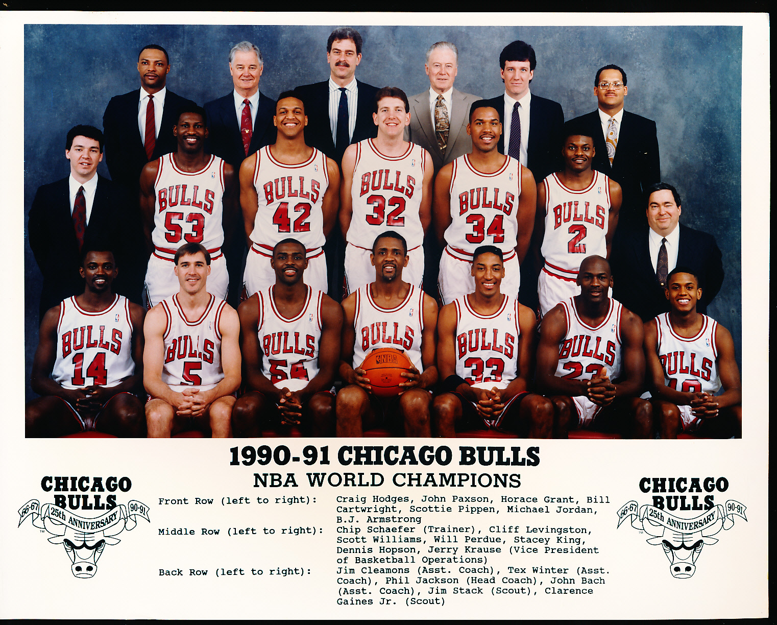 Lot Detail 199091 Chicago Bulls NBA World Champions Color 8” x 10” Photo Michael Jordan