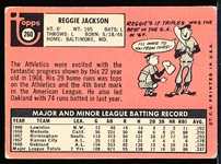 1969 Topps Bb- #260 Reggie Jackson RC
