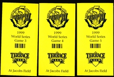 1999 Cleveland Indians World Series “Ghost Tickets”- Home Games 3-5