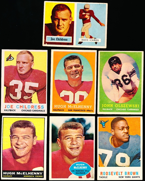 Seven Football Cards