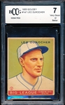 1933 Goudey Baseball- #147 Leo Durocher, Cardinals- BCCG 7 (Very Good or better)