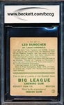 1933 Goudey Baseball- #147 Leo Durocher, Cardinals- BCCG 7 (Very Good or better)