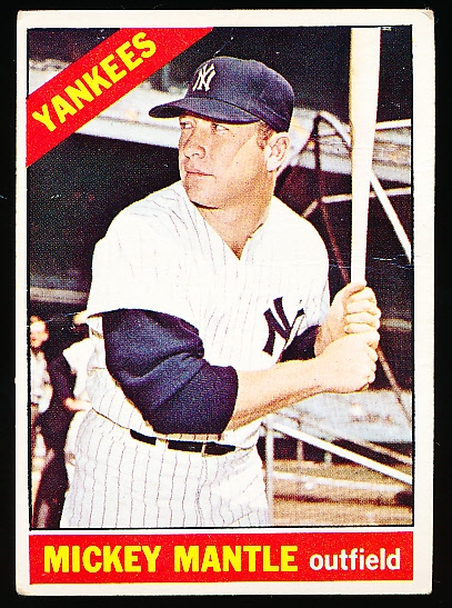 1966 Topps Baseball- #50 Mickey Mantle, Yankees