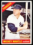 1966 Topps Baseball- #50 Mickey Mantle, Yankees