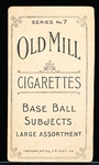 1910 T210 Old Mill Baseball (Series 7)- E. Carolina League- Kaiser, Goldsboro