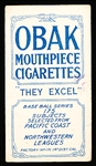 1910 T212 Obak (175 Subjects)- Minor League Baseball- R. Brashear, Vernon PCL