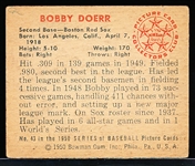 1950 Bowman Bb- #43 Bobby Doerr, Red Sox