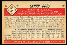 1953 Bowman Color Baseball- #40 Larry Doby, Cleveland Indians