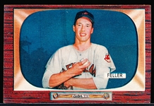 1955 Bowman Baseball- #134 Bob Feller, Indians