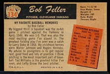 1955 Bowman Baseball- #134 Bob Feller, Indians
