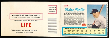 1962 Post Cereal Bb- #5 Mickey Mantle, Yankees- Life Magazine Version