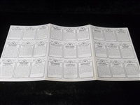 1978 SSPC Tri-Folded Uncut Team Sheet Complete Sets of 27 Cards- 5 Diff. Team Sets