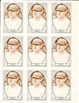 1983 Babe Ruth 9-Card Uncut Sheet with Promotional Ad Back for 5th National Being in Parsippany, NJ