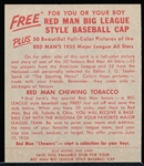1955 Red Man Tobacco with Tab- NL #4 Brooks Lawrence, Cardinals