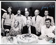 Autographed Johnny Pesky Multi-Person Boston Red Sox MLB B/W 8” x 10” Photo