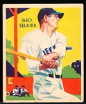 1934-36 Diamond Stars Baseball- #88 George Selkirk, Yankees- Hi#- 1936 Blue Print Back