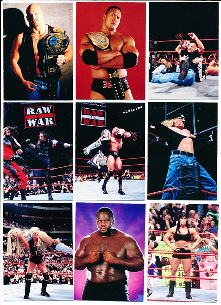 1998 Comic Images WWF Attitude Wrestling Complete Set of 72 Plus 100 Asst. Extras