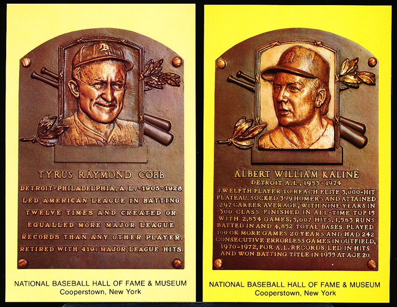 1970’s- the Present- Baseball Hall of Fame Yellow Postcards- 15 Diff