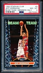 1992 Stadium Club Basketball- Beam Team Members Only- #9 Jeff Hornacek, 76ers- PSA NM-Mt 8