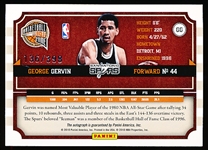 2009-10 Panini Hall of Fame Bsbkl. “Famed Signatures” #GG George Gervin, San Antonio Spurs