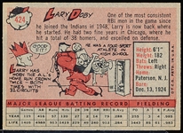 1958 Topps Bb- #424 Larry Doby, Cleveland