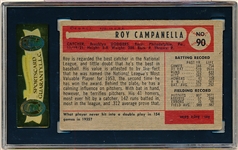 1954 Bowman Baseball- #90 Roy Campanella, Brooklyn Dodgers- SGC 50 (Vg-Ex)