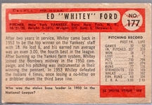 1954 Bowman Baseball- #177 Whitey Ford, Yankees