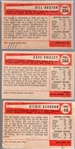 1954 Bowman Baseball- 3 Diff