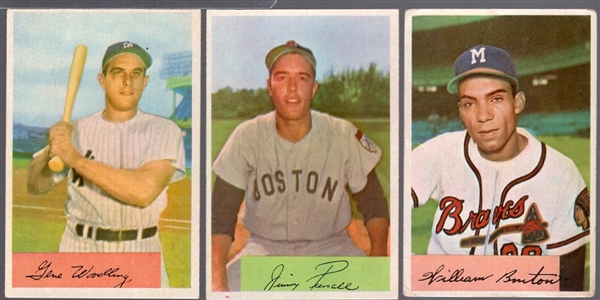 1954 Bowman Baseball- 3 Diff