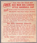 1955 Red Man Tobacco Bb with Tab- NL #11 Henry Thompson, Giants- April expiration back.