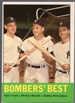 1963 Topps Bb- #173 Bombers’ Best- Tresh/ Mantle/ Richardson