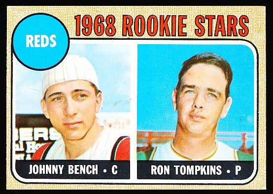 1968 Topps Baseball- #247 Johnny Bench, Reds- Rookie! 