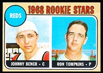 1968 Topps Baseball- #247 Johnny Bench, Reds- Rookie! 