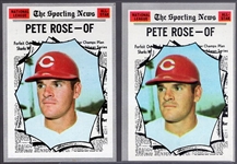 1970 Topps Bb- #458 Pete Rose All Star- 2 Cards