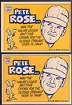 1970 Topps Bb- #458 Pete Rose All Star- 2 Cards