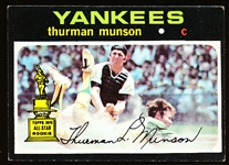 1971 Topps Bb- #5 Thurman Munson, Yankees