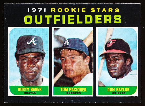 1971 Topps Bb- #709 Rookie Stars- Baylor/Baker RC- Hi#.