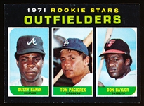 1971 Topps Bb- #709 Rookie Stars- Baylor/Baker RC- Hi#.