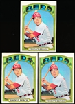 1972 Topps Bb- #433 Johnny Bench, Reds- 3 Cards