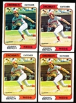 1974 Topps Bb- #10 Johnny Bench, Reds- 4 Cards