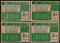 1974 Topps Bb- #10 Johnny Bench, Reds- 4 Cards