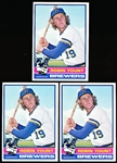1976 Topps Bb- #316 Robin Yount, Brewers- 3 Cards